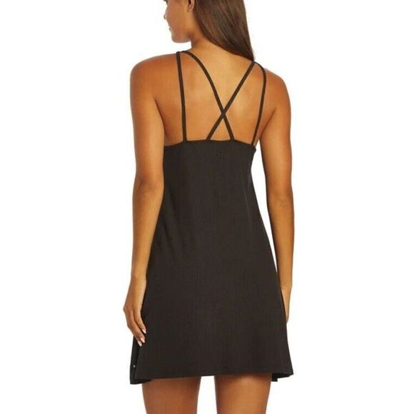 Hurley 3HKD0536 Black Caviar Womens Sz Small Claire Rib Tank Dress - Picture 12 of 12